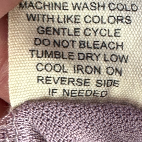 Ultra Flirt Long Sleeve Keyhole Neck T-Shirt - Purple - size XL - Picture 7 of 8